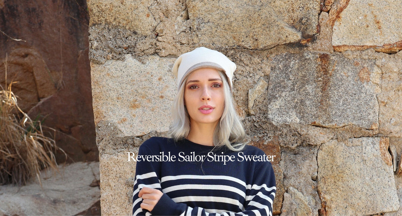 APZC-K008 Reversible Sailor Stripe Sweater
