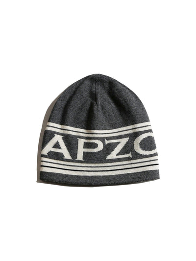 Reversible Logo Beanie in Cool Black Charcoal Grey - Applied Zcience
